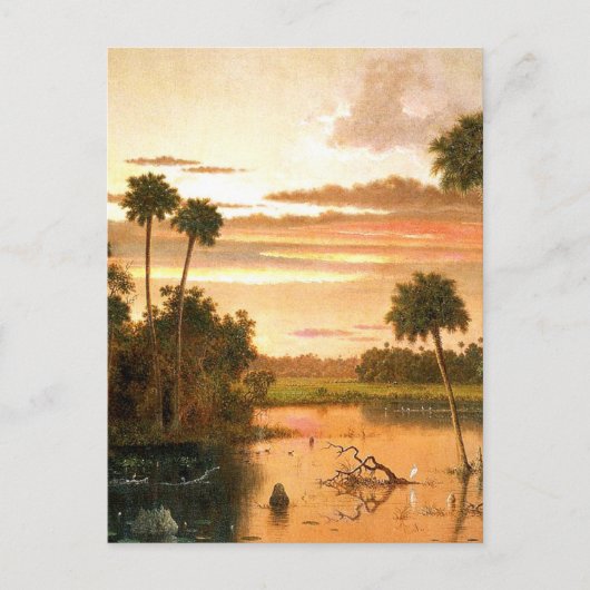 フロリダの美しい夕焼け、美術絵画 ポストカード (正面)