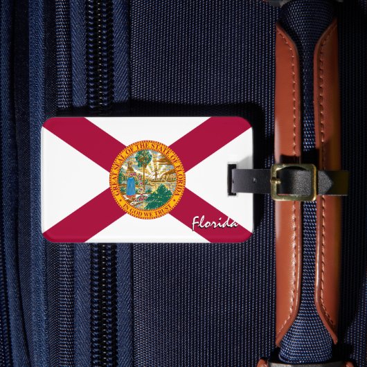 フロリダの荷物タグ、愛国的フロリダ州旗 ラゲッジタグ (正面インサイチュ4)