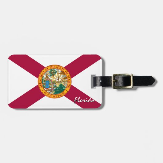 フロリダの荷物タグ、愛国的フロリダ州旗 ラゲッジタグ (正面横)