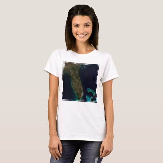 フロリダの衛星表示。 Tシャツ (正面フル)