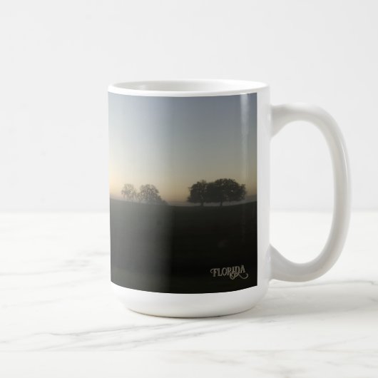 フロリダの農場の朝の日の出　自然の写真 コーヒーマグカップ (右)