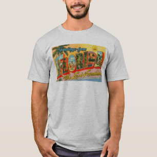 フロリダの郵便はがきの人のTシャツからの挨拶 Tシャツ