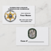 フロリダの野性生物の任務FWC 名刺 (正面/裏面)