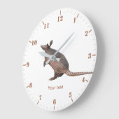 フロリダの野生生物をパーソナライズ9バンドArmadillo ラージ壁時計 (傾斜)