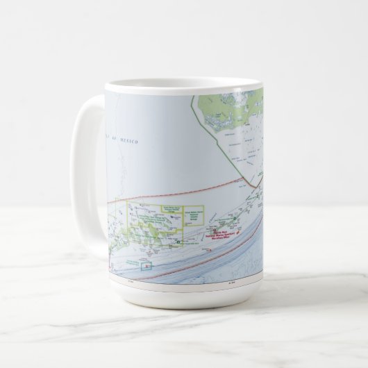 フロリダの鍵の地図 コーヒーマグカップ (正面左)