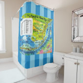 フロリダの鍵マップ シャワーカーテン (インサイチュ)