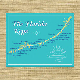 フロリダの鍵マップ ポスター
