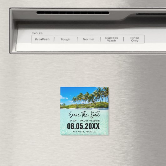 フロリダの鍵目的地の結婚式の日付を保存 マグネット (インサイチュ (食洗機))