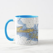 フロリダの鍵、アヒルの主航海のな図表のコーヒー・マグ マグカップ (左)