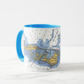 フロリダの鍵、アヒルの主航海のな図表のコーヒー・マグ マグカップ (正面左)