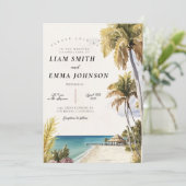 フロリダの鍵、鍵西、目的地の結婚式招待状 招待状 (スタンド正面)