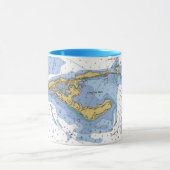 フロリダの鍵、長い主航海のな図表のコーヒー・マグ マグカップ (中央)