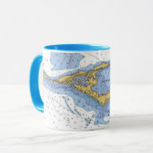 フロリダの鍵、長い主航海のな図表のコーヒー・マグ マグカップ (正面左)