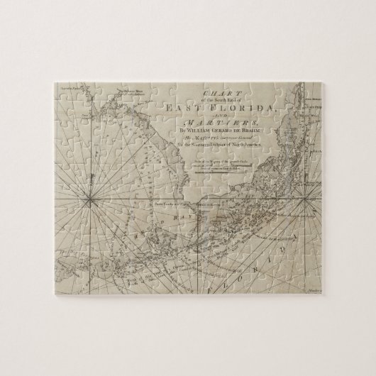 フロリダの鍵(1771年)のヴィンテージの地図 ジグソーパズル (横)