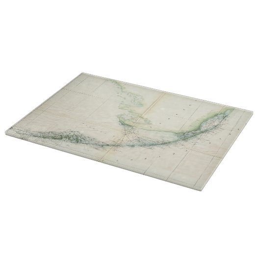 フロリダの鍵(1859年)のヴィンテージの地図 カッティングボード (角)