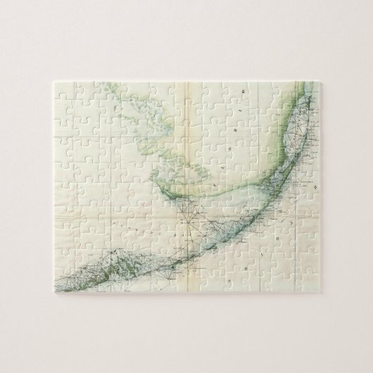 フロリダの鍵(1859年)のヴィンテージの地図 ジグソーパズル (横)