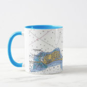 フロリダの鍵、Matecumbeの主航海のな図表のマグ マグカップ (左)