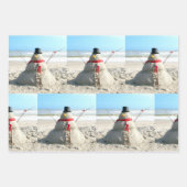 フロリダの雪だるまと小妖精や小人 – 包装紙シート ラッピングペーパーシート (正面3)