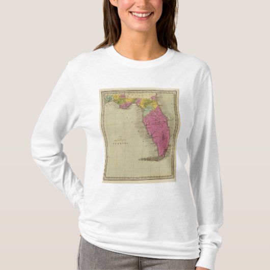 フロリダの領域の地図 Tシャツ (正面)