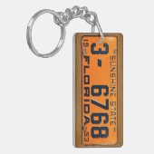 フロリダの1953年のヴィンテージのナンバープレートKeychain キーホルダー (正面左)