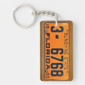 フロリダの1953年のヴィンテージのナンバープレートKeychain キーホルダー (正面)