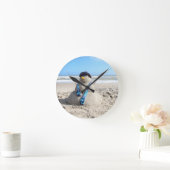 フロリダの"雪だるま"時計 – ビーチ、砂彫刻 ラウンド壁時計 (ホーム)