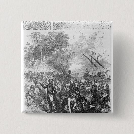 フロリダのDe Sotoの着陸 缶バッジ (正面)