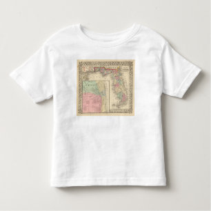フロリダのMitchell著移動式地図 トドラーTシャツ