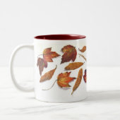 フロリダのwetandの葉 ツートーンマグカップ (左)