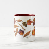 フロリダのwetandの葉 ツートーンマグカップ (中央)