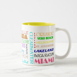 フロリダはマグを置きます ツートーンマグカップ