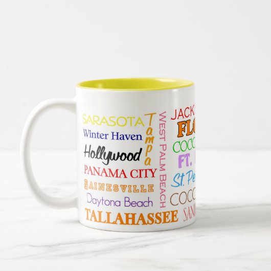 フロリダはマグを置きます ツートーンマグカップ (左)