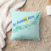 フロリダは地図のレトロのイラストレーションを調整します クッション (ブランケット)