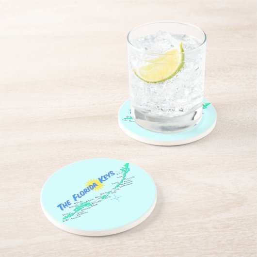 フロリダは地図のレトロのイラストレーションを調整します コースター (側面)