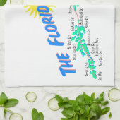 フロリダは地図を調整します キッチンタオル (折り畳み)