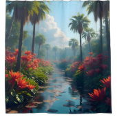 フロリダは濡れて美しい シャワーカーテン (正面)