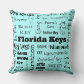 フロリダは軽い水または黒の装飾用クッションを調整します クッション (正面)