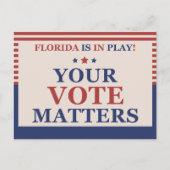 フロリダは遊投票でGOTVの有権者に問題がある ポストカード (正面)