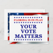 フロリダは遊投票でGOTVの有権者に問題がある ポストカード (正面/裏面)