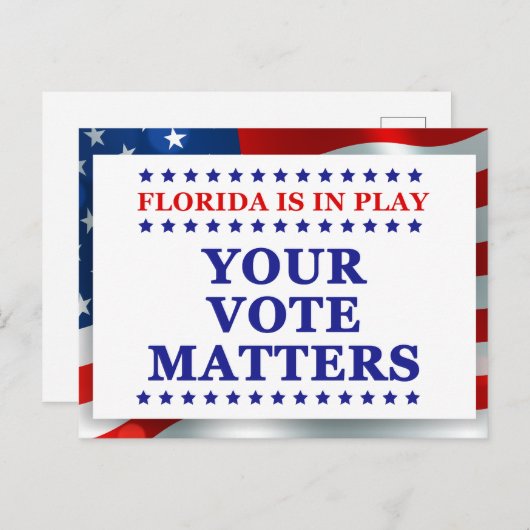 フロリダは遊投票でGOTVの有権者に問題がある ポストカード (正面/裏面)