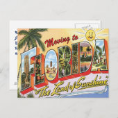 フロリダへの移動ヴィンテージ所在地の変更 案内ポストカード (正面/裏面)