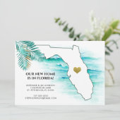 フロリダへの移動州マップ金ゴールドハートニューホーム 案内状 (スタンド正面)