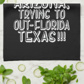 フロリダを出ようとしているアリゾナ州のゴルファー キッチンタオル (折り畳み)