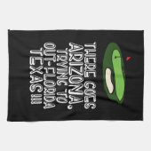 フロリダを出ようとしているアリゾナ州のゴルファー キッチンタオル (横)