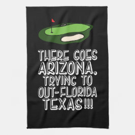 フロリダを出ようとしているアリゾナ州のゴルファー キッチンタオル