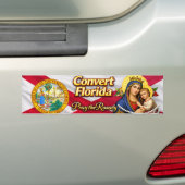 フロリダを奪還せよ!ロザリオを祈ろう バンパーステッカー (車上)