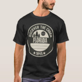 フロリダを愛して - かわいいフロリダ地図のお土産 Tシャツ (正面)