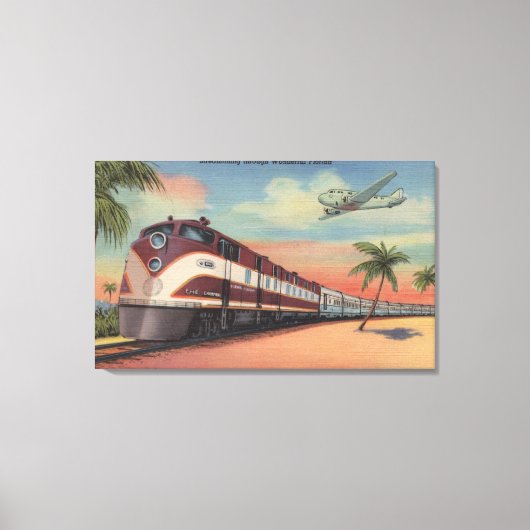 フロリダを通じて合理化 キャンバスプリント (正面)