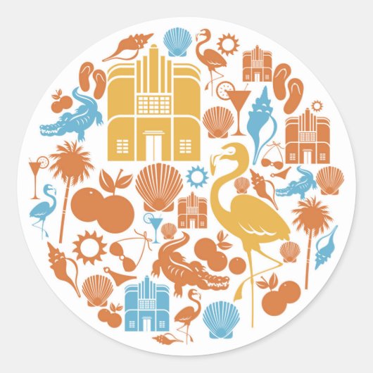 フロリダアイコン ラウンドシール (正面)