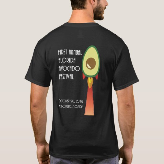 フロリダアボカドポスターティーシャツ Tシャツ (裏面)